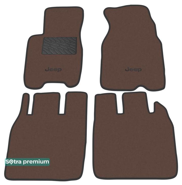 Sotra 01306-CH-CHOCO Interior mats Sotra two-layer brown for Jeep Grand cherokee (1999-2004), set 01306CHCHOCO
