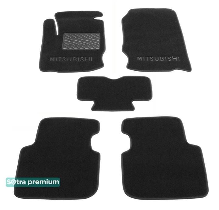 Sotra 01313-CH-BLACK Interior mats Sotra two-layer black for Mitsubishi Colt (2005-2012), set 01313CHBLACK