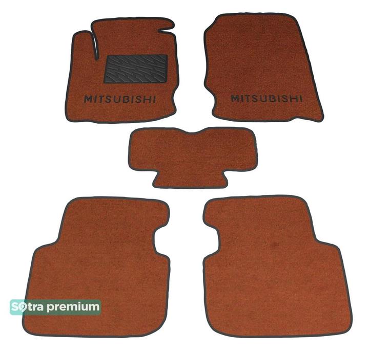 Sotra 01313-CH-TERRA Interior mats Sotra two-layer terracotta for Mitsubishi Colt (2005-2012), set 01313CHTERRA