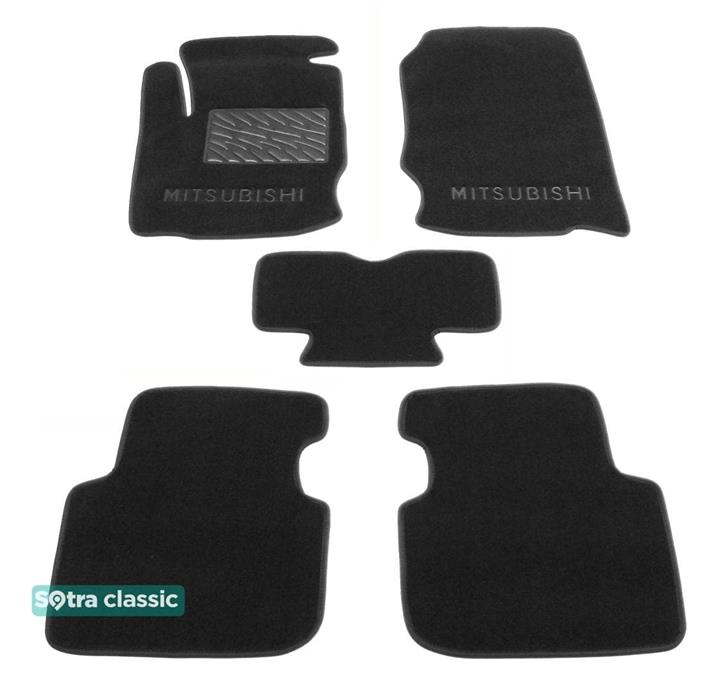 Sotra 01313-GD-BLACK Interior mats Sotra two-layer black for Mitsubishi Colt (2005-2012), set 01313GDBLACK