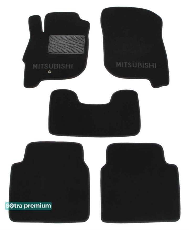 Sotra 01330-CH-BLACK Interior mats Sotra two-layer black for Mitsubishi Galant (2004-2012), set 01330CHBLACK