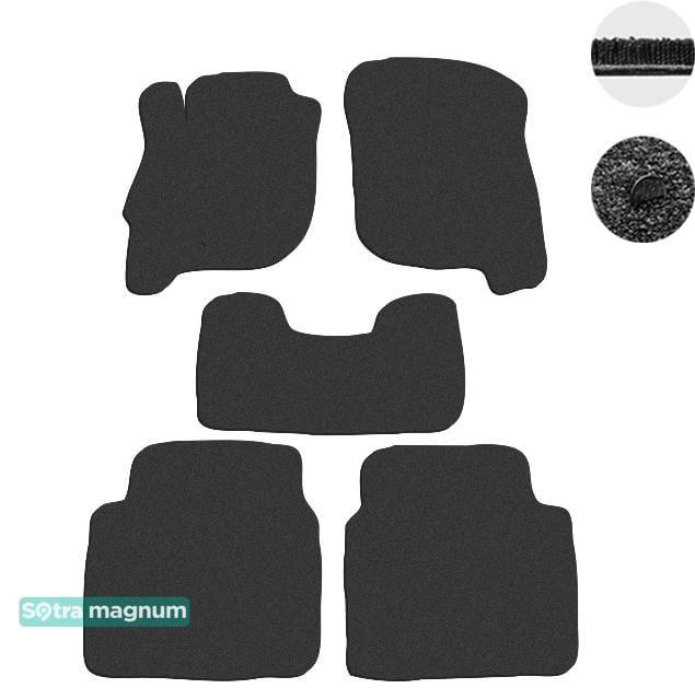 Sotra 01330-MG15-BLACK Interior mats Sotra two-layer black for Mitsubishi Galant (2004-2012), set 01330MG15BLACK