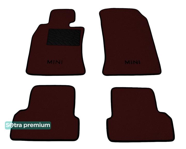 Sotra 01332-CH-CHOCO Interior mats Sotra two-layer brown for BMW Cooper (2001-2006), set 01332CHCHOCO