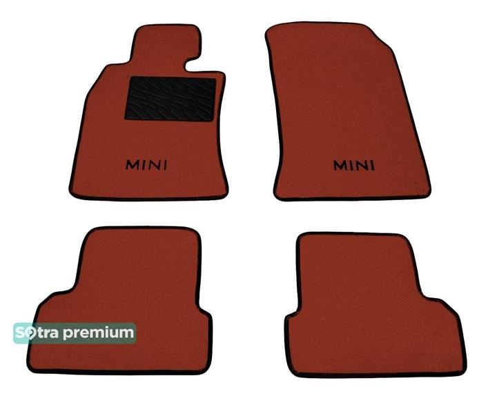 Sotra 01332-CH-TERRA Interior mats Sotra two-layer terracotta for BMW Cooper (2001-2006), set 01332CHTERRA