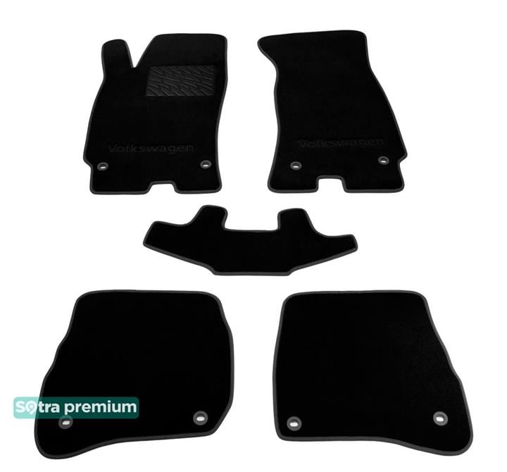 Sotra 01336-CH-BLACK Interior mats Sotra two-layer black for Volkswagen Passat (2001-2004), set 01336CHBLACK