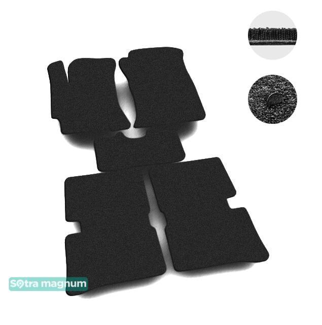 Sotra 01354-MG15-BLACK Interior mats Sotra two-layer black for KIA Rio (2005-2011), set 01354MG15BLACK