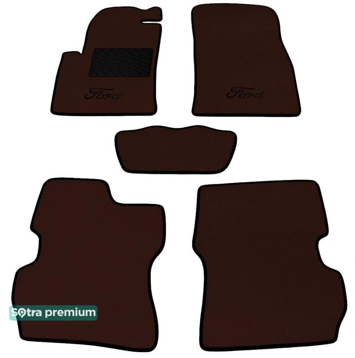 Sotra 01356-CH-CHOCO Interior mats Sotra two-layer brown for Ford Fusion (2002-2005), set 01356CHCHOCO