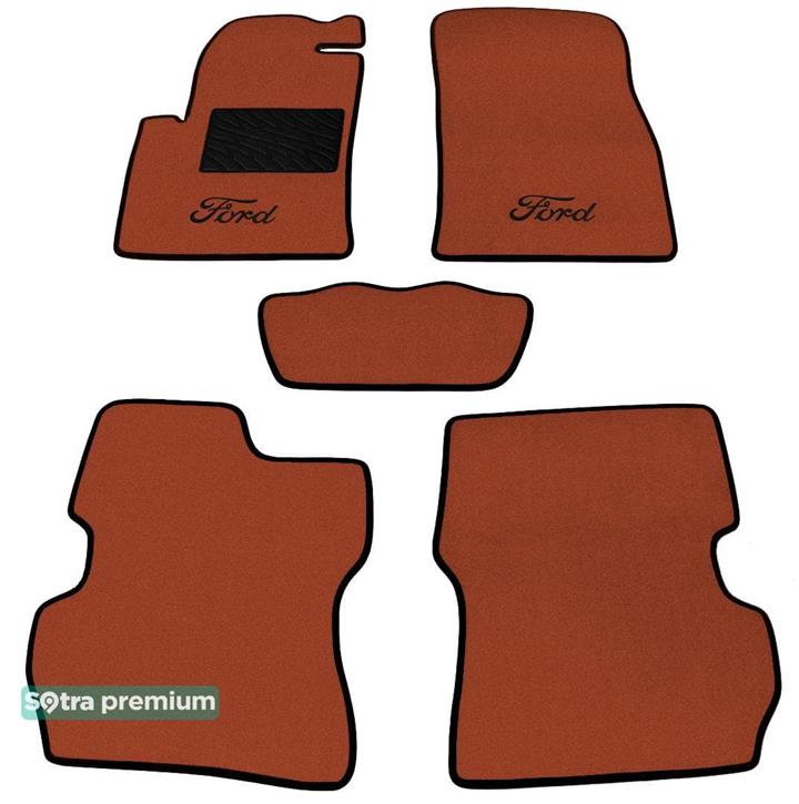 Sotra 01356-CH-TERRA Interior mats Sotra two-layer terracotta for Ford Fusion (2002-2005), set 01356CHTERRA