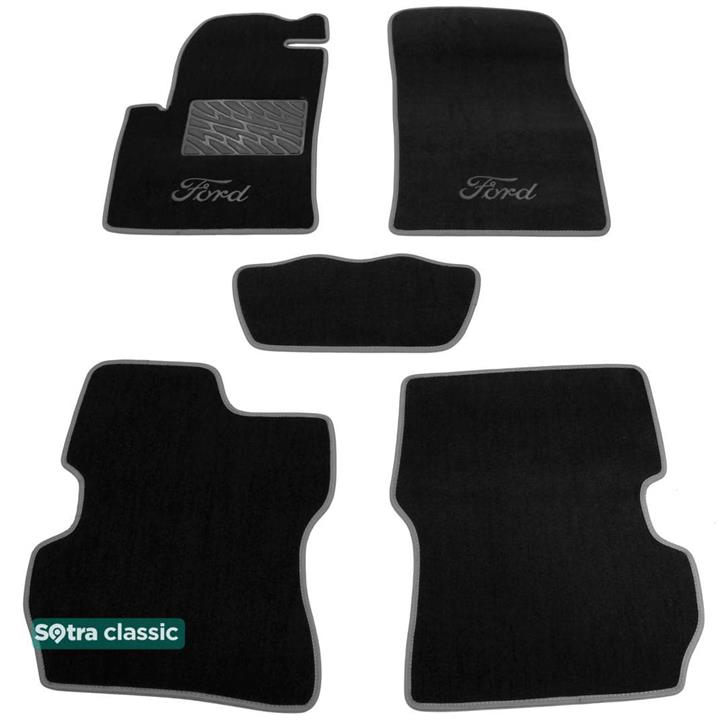 Sotra 01356-GD-BLACK Interior mats Sotra two-layer black for Ford Fusion (2002-2005), set 01356GDBLACK