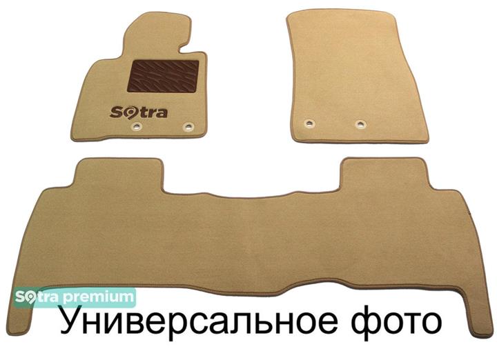 Sotra 01361-CH-BEIGE Interior mats Sotra two-layer beige for Ssang yong Musso sports (2002-2005), set 01361CHBEIGE