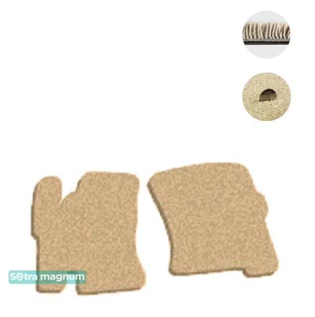 Sotra 01363-1-MG20-BEIGE Interior mats Sotra two-layer beige for Ssang yong Rodius (2004-2013), set 013631MG20BEIGE