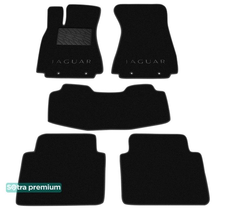 Sotra 01377-CH-BLACK Interior mats Sotra two-layer black for Jaguar Xj-series (2003-2009), set 01377CHBLACK