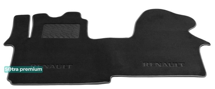 Sotra 01381-CH-BLACK Interior mats Sotra two-layer black for Renault Trafic (2001-2014), set 01381CHBLACK