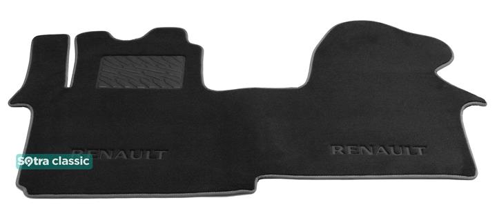 Sotra 01381-GD-BLACK Interior mats Sotra two-layer black for Renault Trafic (2001-2014), set 01381GDBLACK