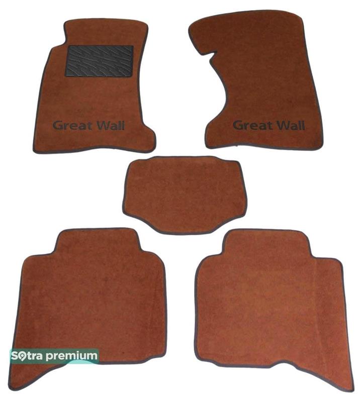 Sotra 01389-CH-TERRA Interior mats Sotra two-layer terracotta for Great wall Haval / hover (2006-2011), set 01389CHTERRA