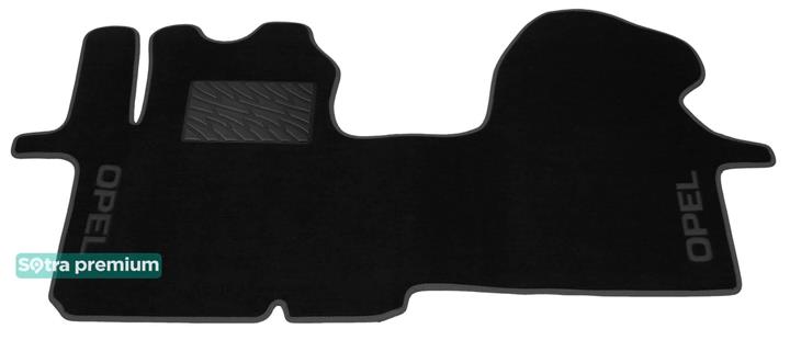 Sotra 01391-CH-BLACK Interior mats Sotra two-layer black for Opel Vivaro (2001-2014), set 01391CHBLACK