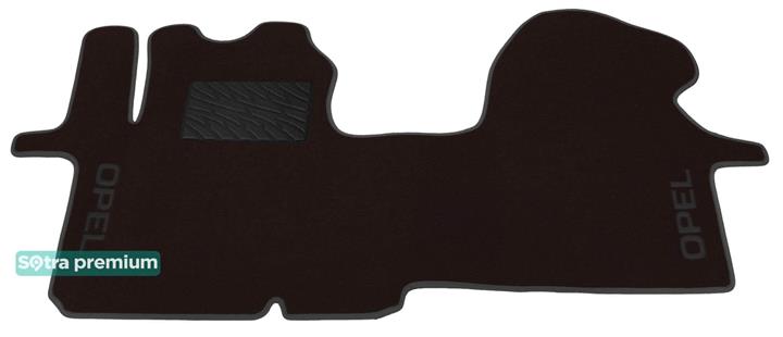 Sotra 01391-CH-CHOCO Interior mats Sotra two-layer brown for Opel Vivaro (2001-2014), set 01391CHCHOCO