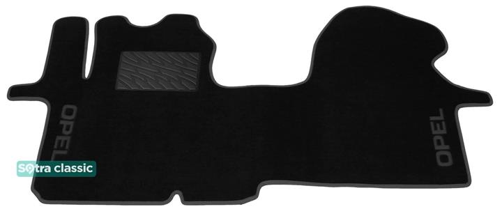 Sotra 01391-GD-BLACK Interior mats Sotra two-layer black for Opel Vivaro (2001-2014), set 01391GDBLACK