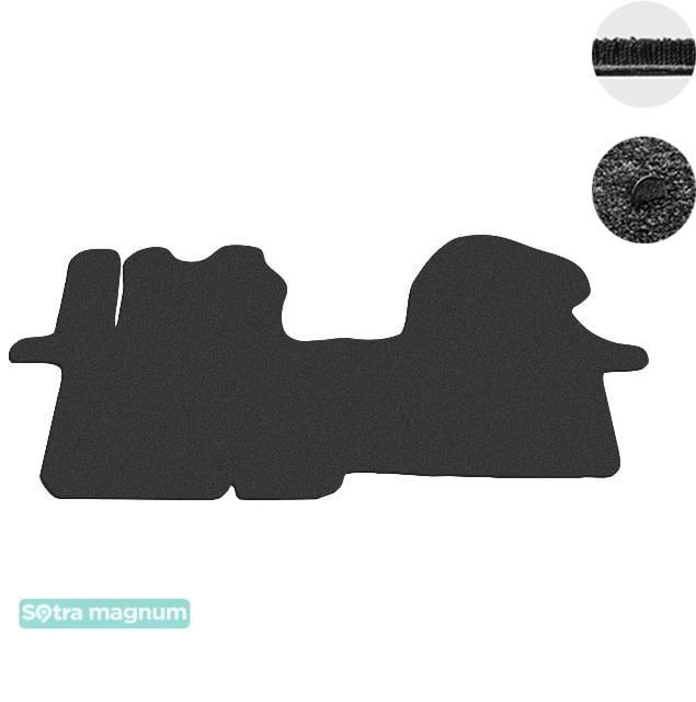 Sotra 01391-MG15-BLACK Interior mats Sotra two-layer black for Opel Vivaro (2001-2014), set 01391MG15BLACK
