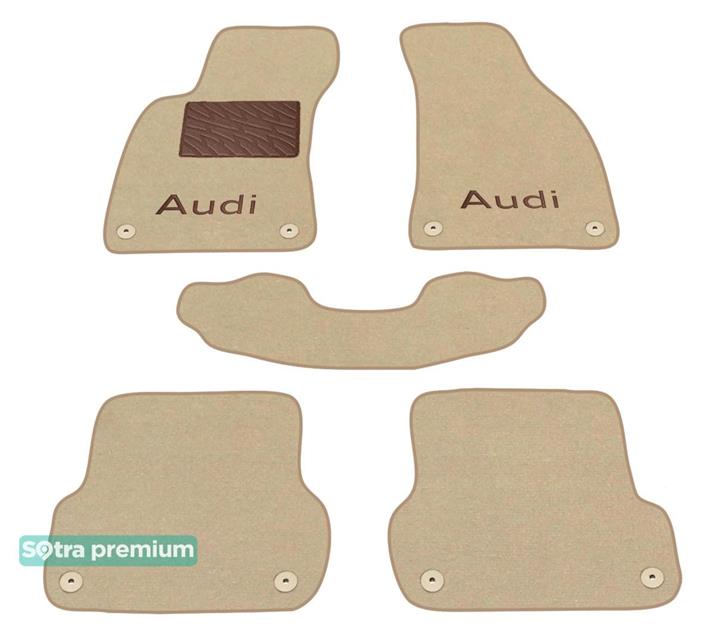 Sotra 01392-CH-BEIGE Interior mats Sotra two-layer beige for Audi A4 (2004-2008), set 01392CHBEIGE