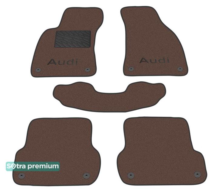 Sotra 01392-CH-CHOCO Interior mats Sotra two-layer brown for Audi A4 (2004-2008), set 01392CHCHOCO