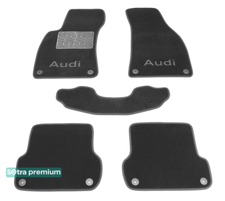 Sotra 01392-CH-GREY Interior mats Sotra two-layer gray for Audi A4 (2004-2008), set 01392CHGREY