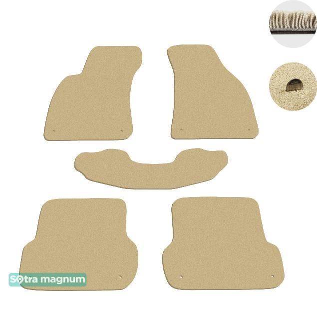 Sotra 01392-MG20-BEIGE Interior mats Sotra two-layer beige for Audi A4 (2004-2008), set 01392MG20BEIGE