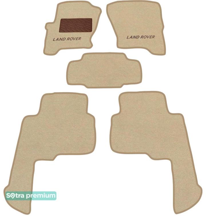 Sotra 01395-CH-BEIGE Interior mats Sotra two-layer beige for Land Rover Discovery (2004-2009), set 01395CHBEIGE