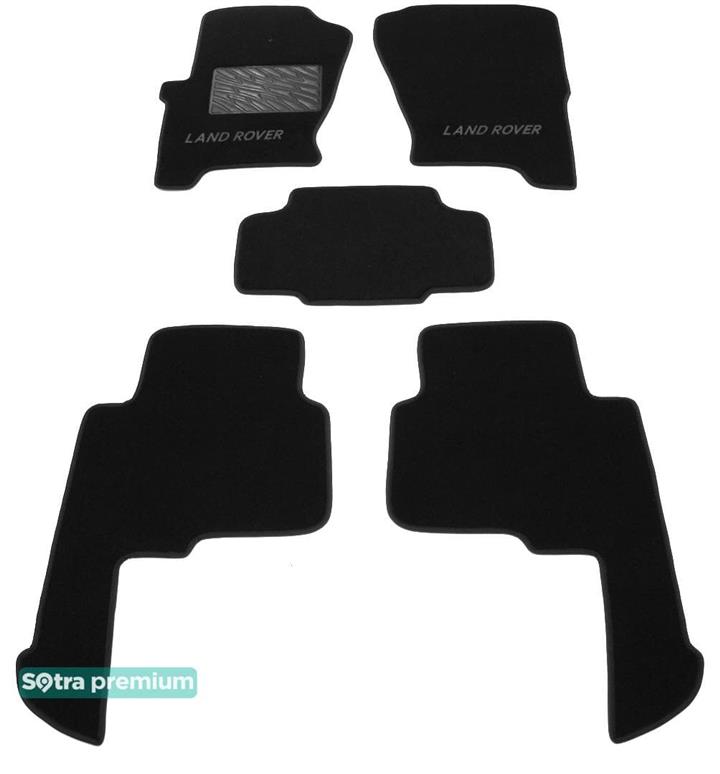Sotra 01395-CH-BLACK Interior mats Sotra two-layer black for Land Rover Discovery (2004-2009), set 01395CHBLACK