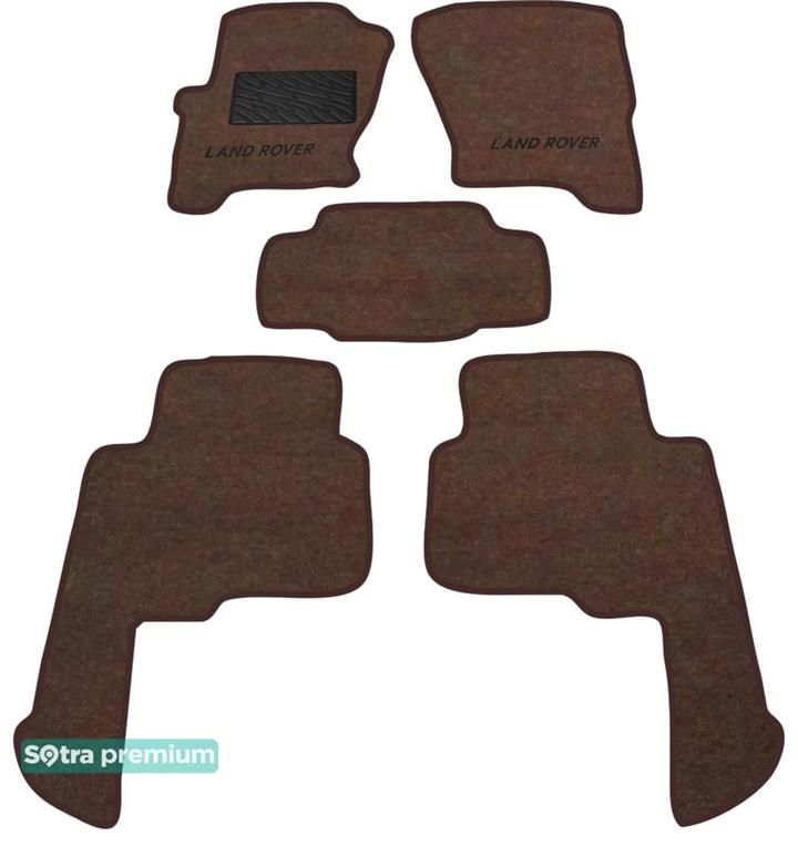 Sotra 01395-CH-CHOCO Interior mats Sotra two-layer brown for Land Rover Discovery (2004-2009), set 01395CHCHOCO