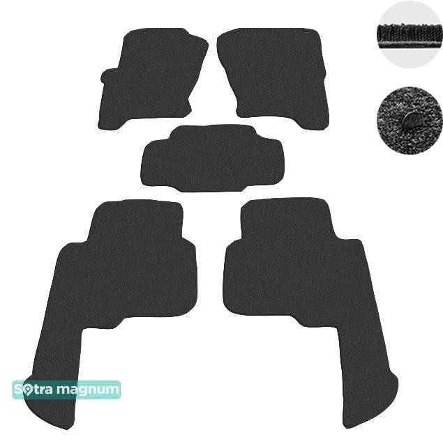 Sotra 01395-MG15-BLACK Interior mats Sotra two-layer black for Land Rover Discovery (2004-2009), set 01395MG15BLACK