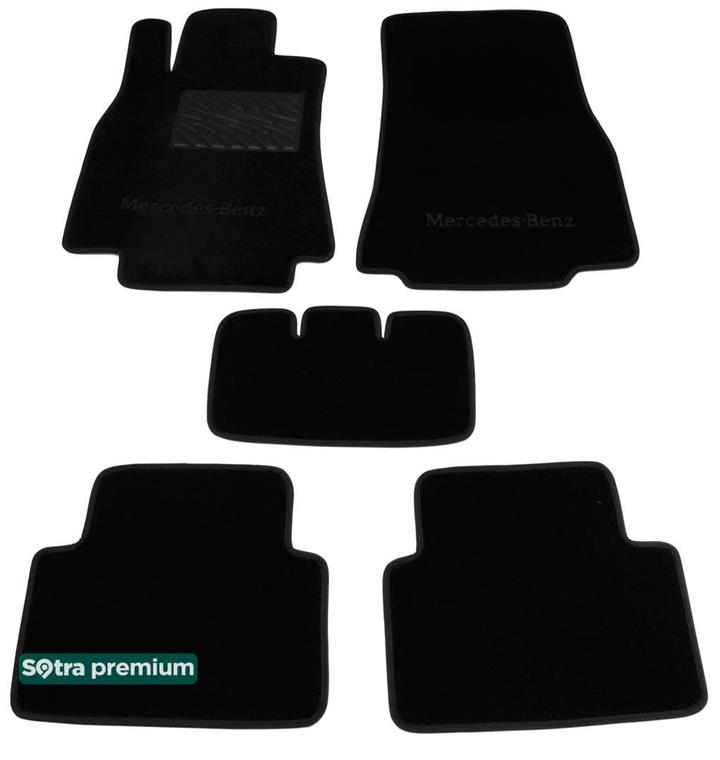 Sotra 01401-CH-BLACK Interior mats Sotra two-layer black for Mercedes A/b-class (2005-2011), set 01401CHBLACK