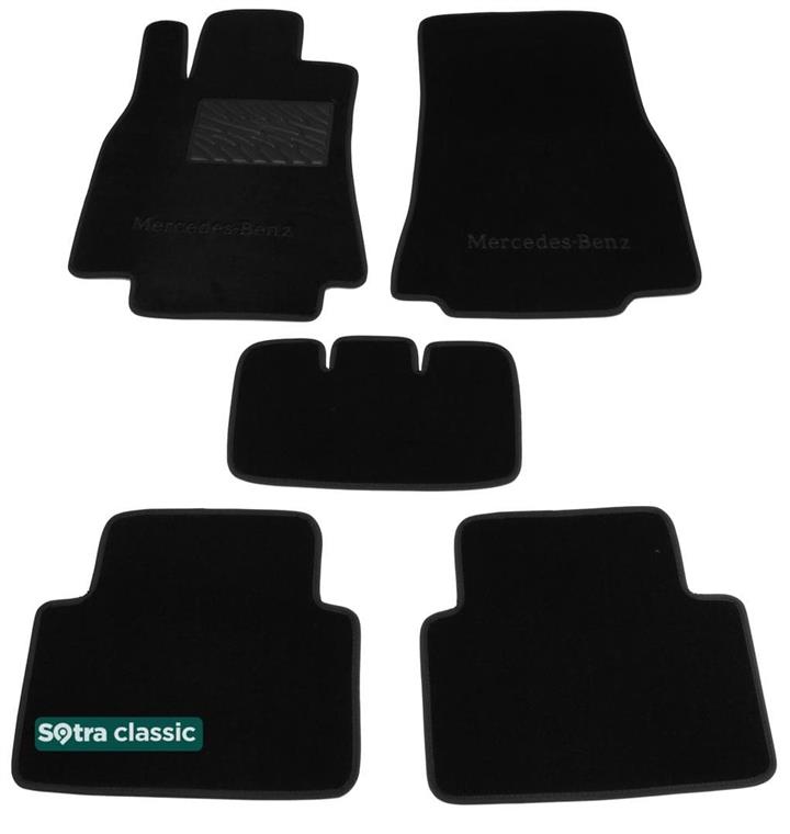 Sotra 01401-GD-BLACK Interior mats Sotra two-layer black for Mercedes A/b-class (2005-2011), set 01401GDBLACK