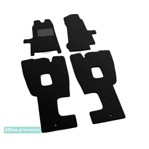 Sotra 01406-CH-BLACK Interior mats Sotra two-layer black for Ford Tourneo (2000-2006), set 01406CHBLACK
