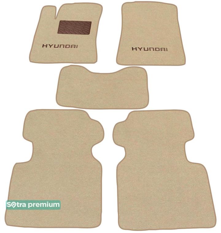 Sotra 01408-CH-BEIGE Interior mats Sotra two-layer beige for Hyundai Grandeur (2005-2010), set 01408CHBEIGE