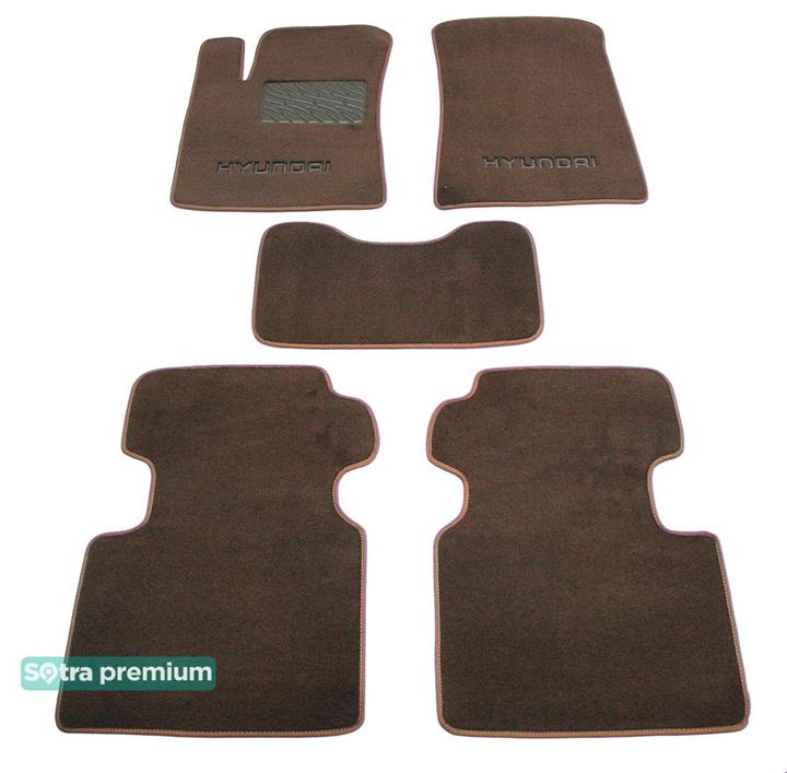 Sotra 01408-CH-CHOCO Interior mats Sotra two-layer brown for Hyundai Grandeur (2005-2010), set 01408CHCHOCO