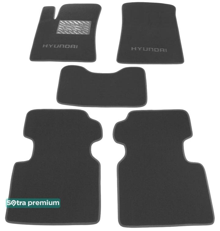 Sotra 01408-CH-GREY Interior mats Sotra two-layer gray for Hyundai Grandeur (2005-2010), set 01408CHGREY