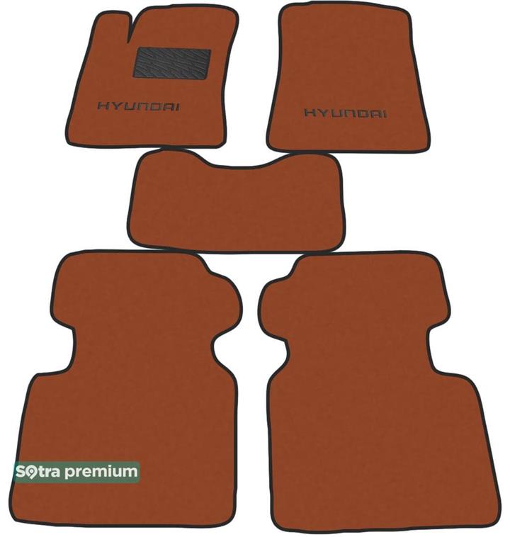 Sotra 01408-CH-TERRA Interior mats Sotra two-layer terracotta for Hyundai Grandeur (2005-2010), set 01408CHTERRA
