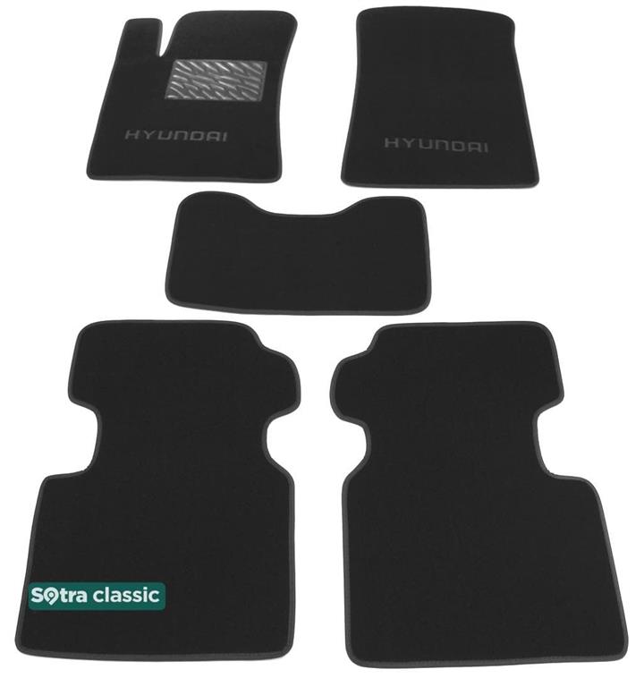 Sotra 01408-GD-GREY Interior mats Sotra two-layer gray for Hyundai Grandeur (2005-2010), set 01408GDGREY