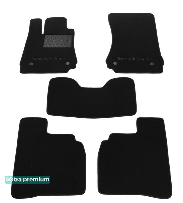 Sotra 01412-CH-BLACK Interior mats Sotra two-layer black for Mercedes S-class (2006-2013), set 01412CHBLACK