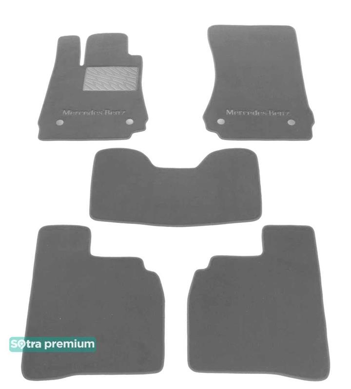 Sotra 01412-CH-GREY Interior mats Sotra two-layer gray for Mercedes S-class (2006-2013), set 01412CHGREY