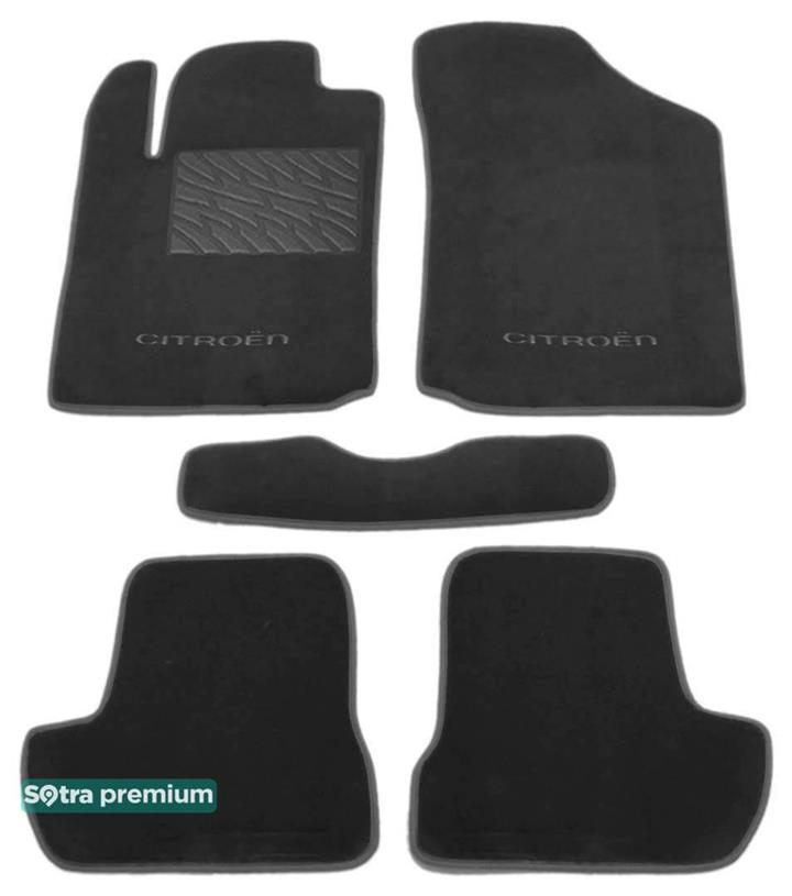 Sotra 01417-CH-GREY Interior mats Sotra two-layer gray for Citroen C2 (2003-2009), set 01417CHGREY