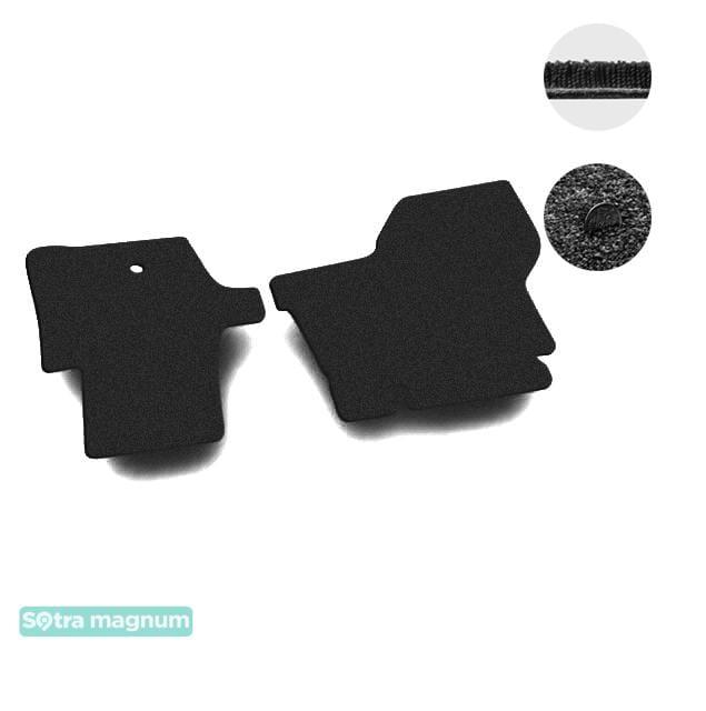 Sotra 01420-MG15-BLACK Interior mats Sotra two-layer black for Opel Movano (2003-2010), set 01420MG15BLACK