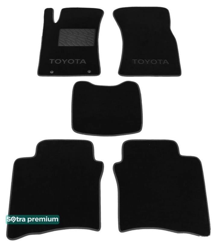 Sotra 01430-CH-BLACK Interior mats Sotra two-layer black for Toyota Fortuner (2006-2015), set 01430CHBLACK