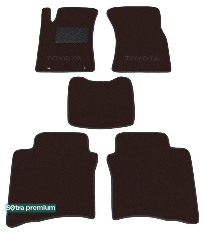 Sotra 01430-CH-CHOCO Interior mats Sotra two-layer brown for Toyota Fortuner (2006-2015), set 01430CHCHOCO