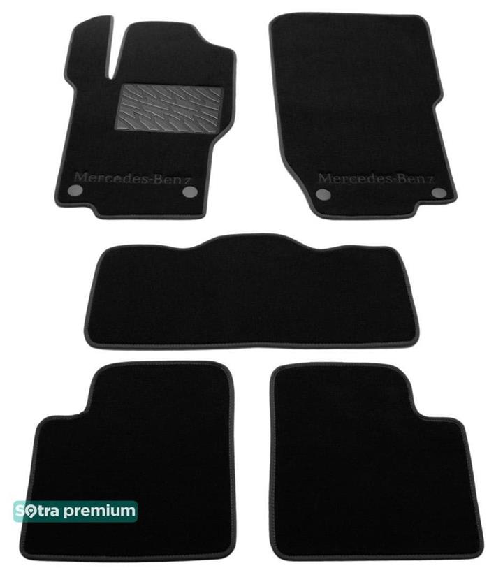 Sotra 01440-CH-BLACK Interior mats Sotra two-layer black for Mercedes M-class (2005-2011), set 01440CHBLACK