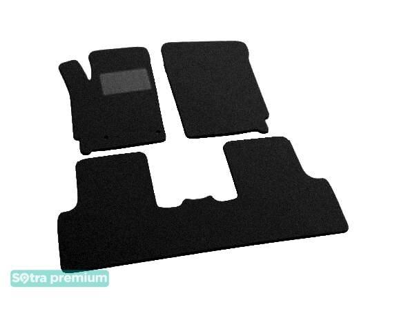 Sotra 01443-2-CH-BLACK Interior mats Sotra two-layer black for Citroen Berlingo (1996-2010), set 014432CHBLACK