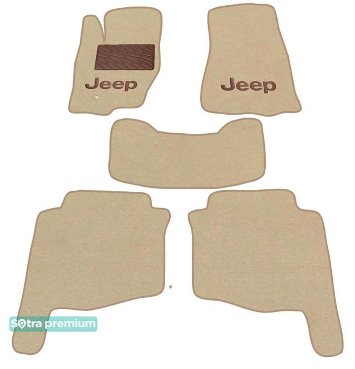 Sotra 01450-CH-BEIGE Interior mats Sotra two-layer beige for Jeep Grand cherokee (2005-2010), set 01450CHBEIGE