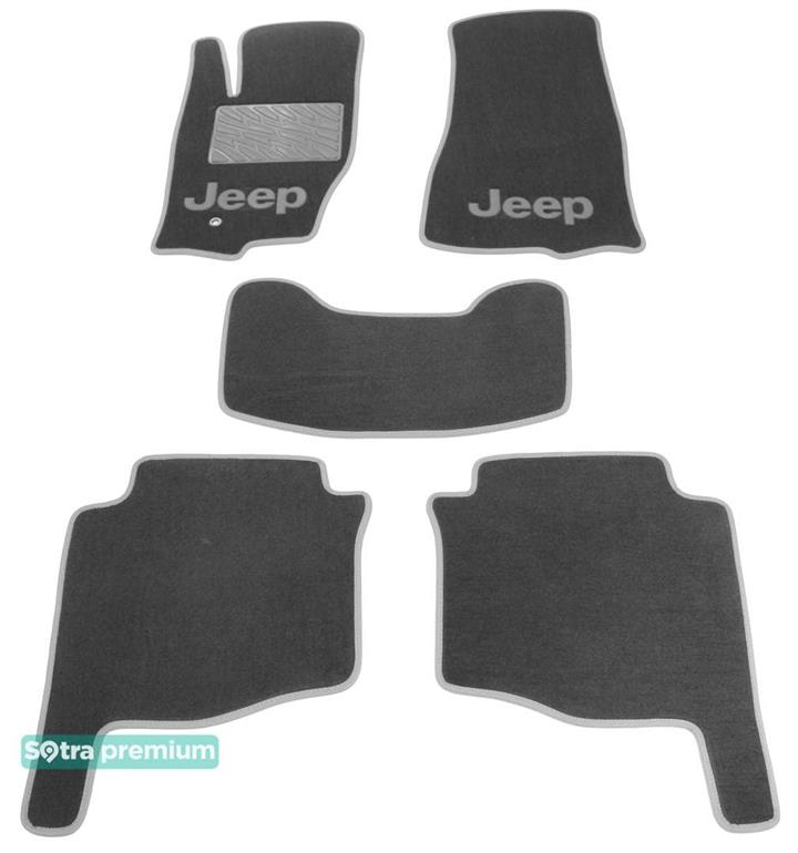 Sotra 01450-CH-GREY Interior mats Sotra two-layer gray for Jeep Grand cherokee (2005-2010), set 01450CHGREY