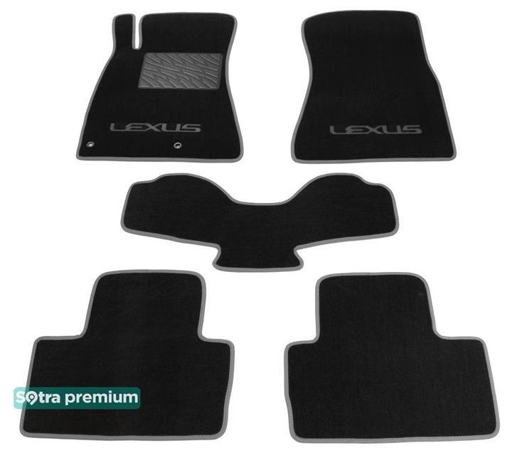 Sotra 01482-CH-BLACK Interior mats Sotra two-layer black for Lexus Is eu (2005-2013), set 01482CHBLACK